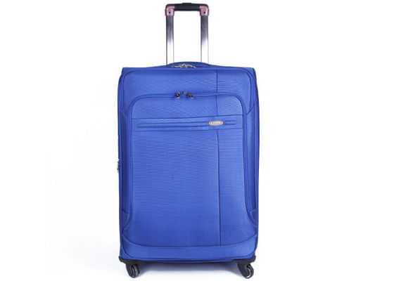Promotional  blue luggage set for women / 4 wheel trolley suitcase lightweight