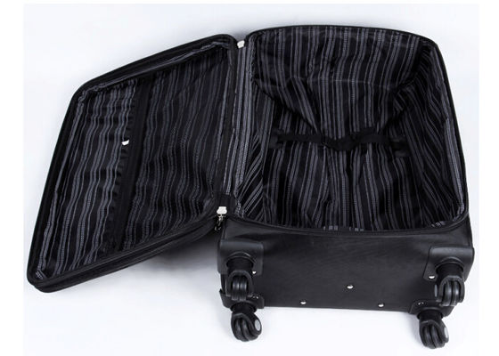 Nylon fabric wheeled EVA trolley case large suitcase set with soft pront pocker for laptop computer