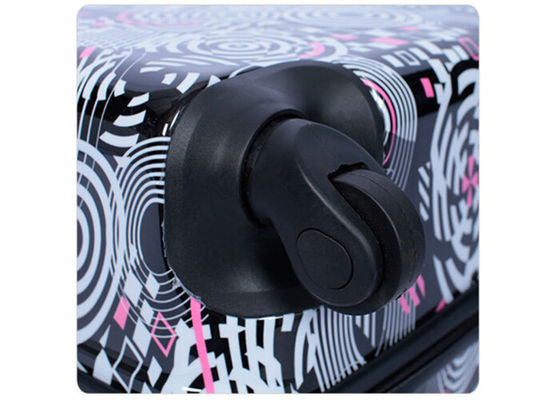 ABS PC trolley case / printed hard case luggage with 210T full lining and mesh pocket inside