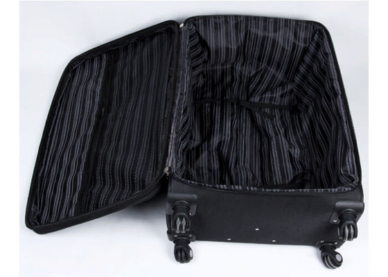 Telescopic aluminum trolley travel luggage sets for men with net compartment