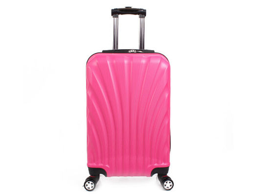 20 24 28 inch ABS luggage set with expanable zipper and universal wheels Pink hardcase luggage
