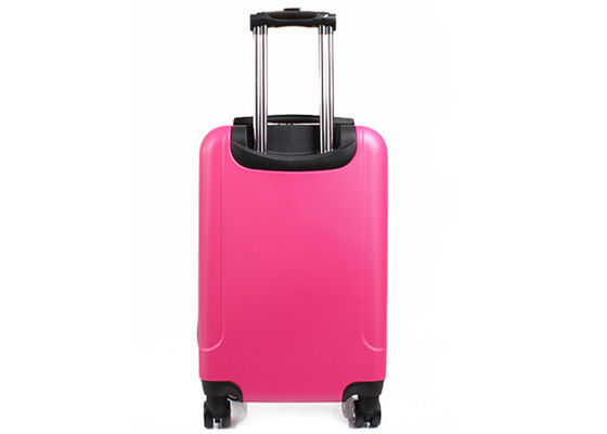 20 24 28 inch ABS luggage set with expanable zipper and universal wheels Pink hardcase luggage