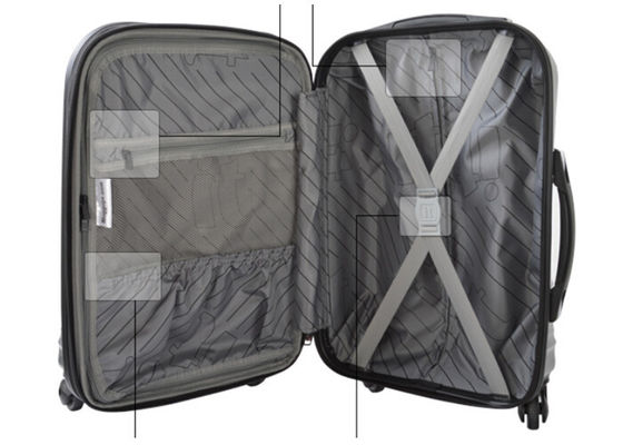 OEM Small Medium Large ABS luggage set with wheels silver , black color