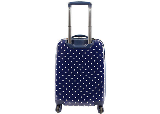 Customized Polka dots luggage / ABS and PC trolley case with 360 degree rotating wheels