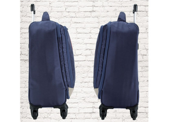Small 19 inch 600D polyester lightweight travel luggage with four spinner wheels