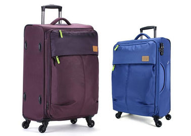 Ultralight Nylon travel luggage set with aluminium retractable trolley and external skate wheels