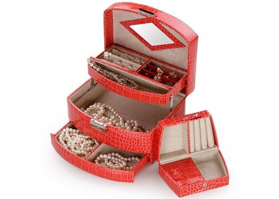 Makeup organizer lockable jewellery box , necklace earring jewellery box