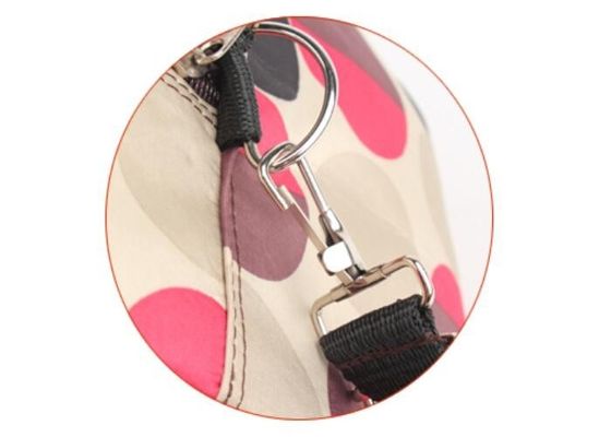 Imprint or embroider logo polka dot duffle bags for teenage girls