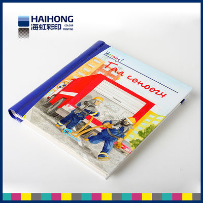 Children hardcover book printing 157gsm art paper wrapped with 2.5mm grey board