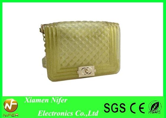 Fashion Lady Jelly Candy Handbags , Silicone Transparent Shoulder Shopping Bags