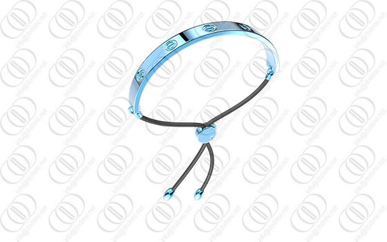 Blue Plated 316L Stainless Steel Bangle For Lady  , stainless steel mens bracelet