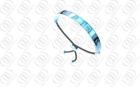 Blue Plated 316L Stainless Steel Bangle For Lady  , stainless steel mens bracelet