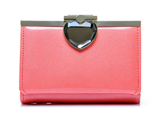 Shiny toothpick grain PU Purses efficiency large capacity design