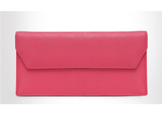 Colorful large capacity sheep skin long Wallet for lady