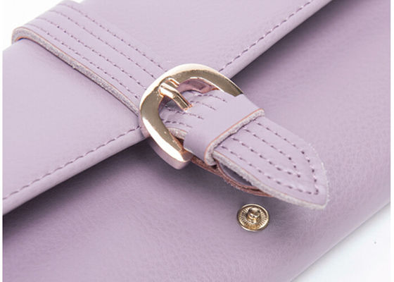 Female Cow leather multi card Wallets And Purses with zipper pocker on back