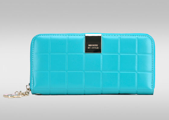 Long wallet with wrist strap , womens black wallet with phone and card pocket