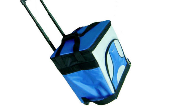 Large Pulley Pull Rod Trolley Cooler Bag , Spacious Family Travel Cooler Bag