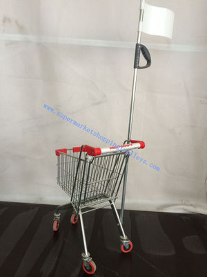 Hypermarket Metal Kids Shopping Trolley Funny Colorful with Flag