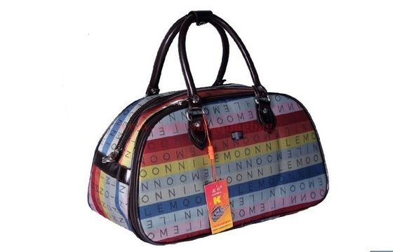 Colorful womens cloth travel bags with English letters for outdoor sports
