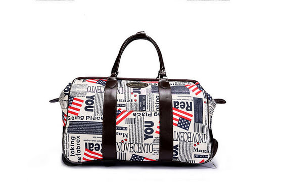 Cute cartoon pattern durable 20 inch cloth travel bag with wrapped dual handle